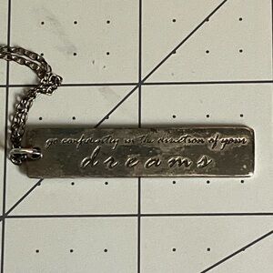 Sterling Silver Henry David Thoreau Quote Necklace